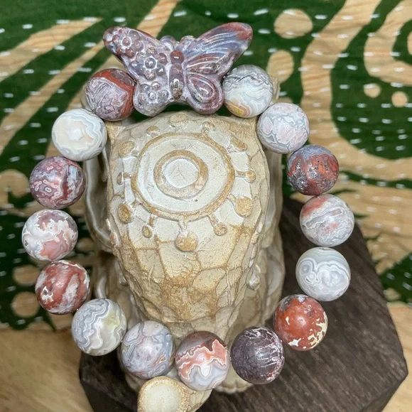 Mexican Crazy Lace 12mm with OJ Butterfly - Picture 2 of 4